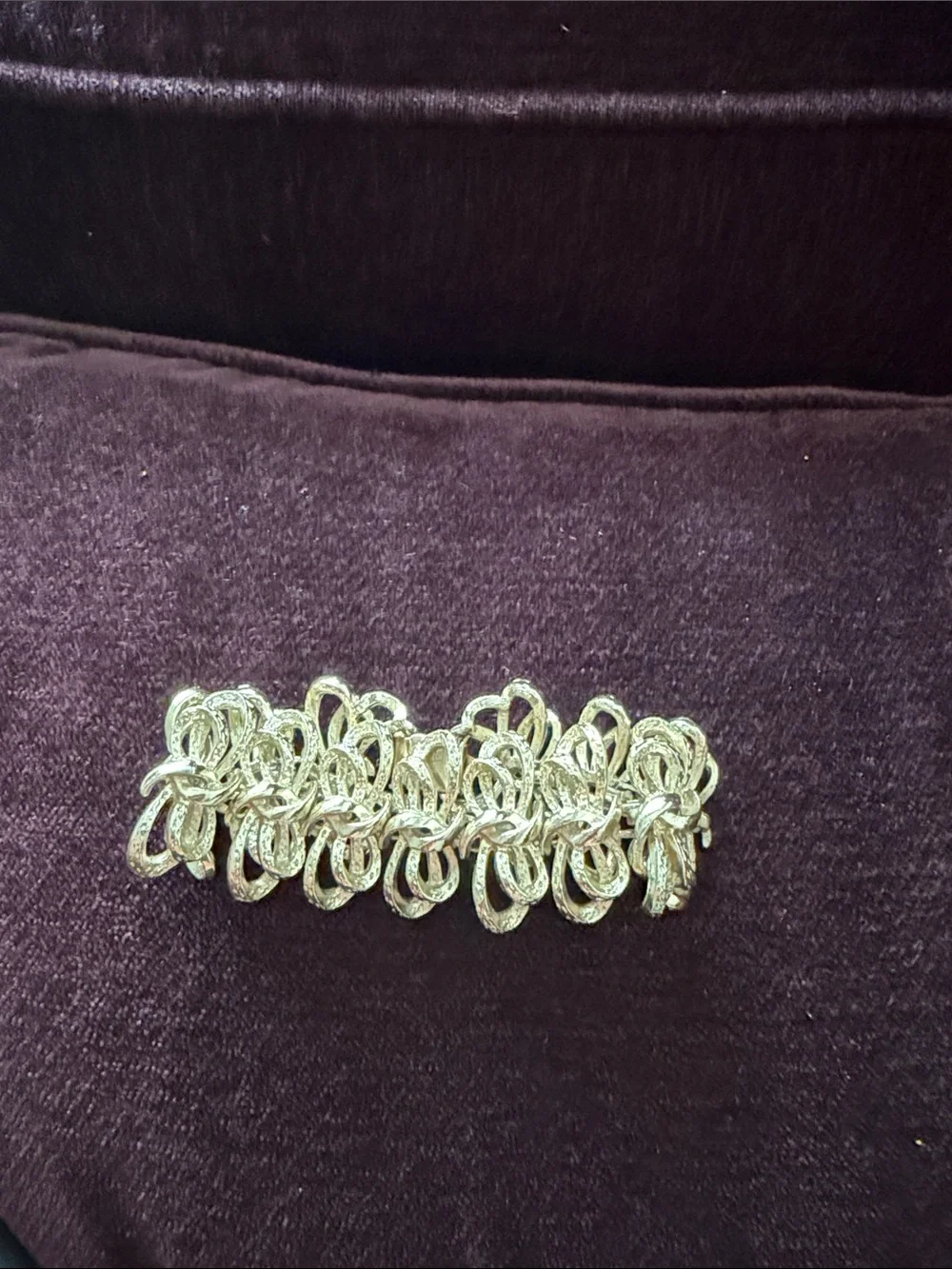 Gold Floral Loop Statement Bracelet - Women's Decorative Link Bracelet